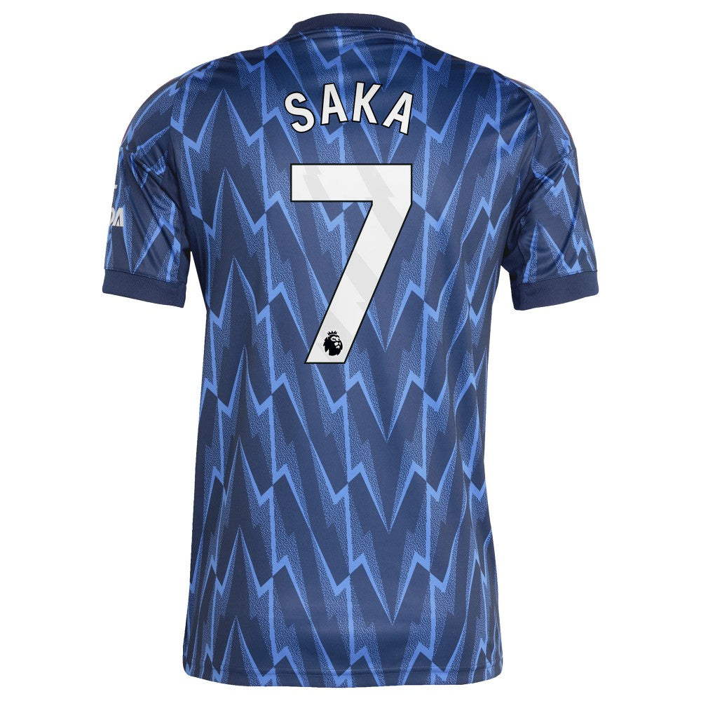Bukayo Saka Arsenal 2025/26 Away Replica Player Jersey Blue | Adidas Online