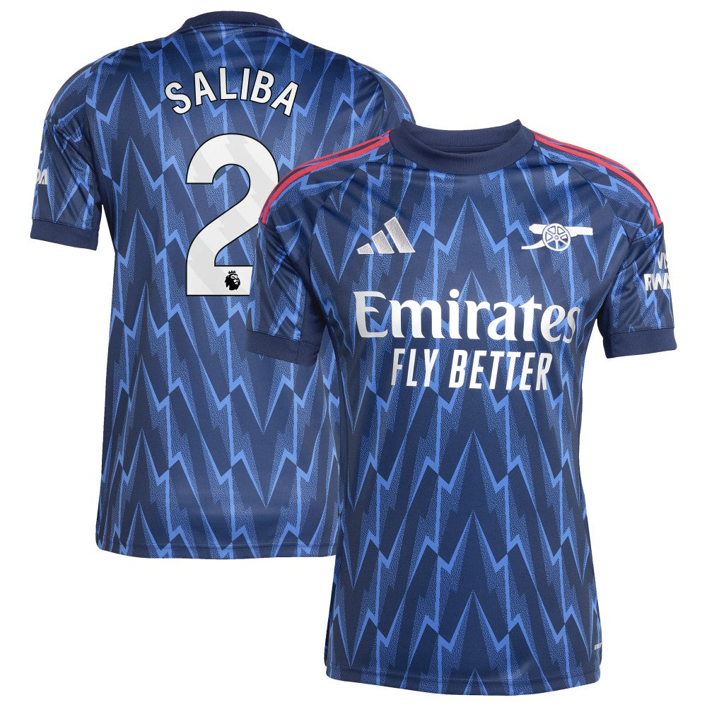 William Saliba Arsenal 2025/26 Away Replica Player Jersey Blue | Adidas online
