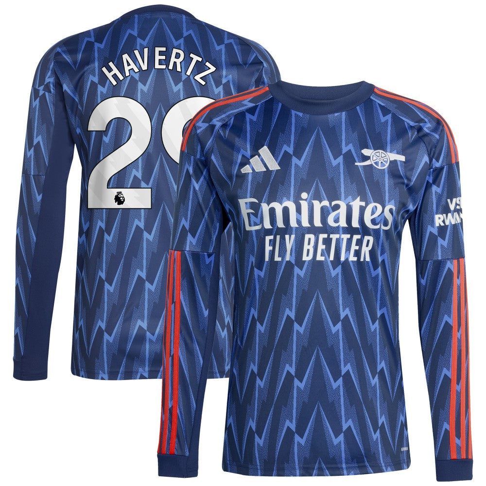 Kai Havertz Arsenal 2025/26 Away Replica Long Sleeve Player Jersey Blue | Adidas discount