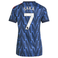 Bukayo Saka Arsenal Women's 2025/26 Away Replica Player Jersey Blue | Adidas