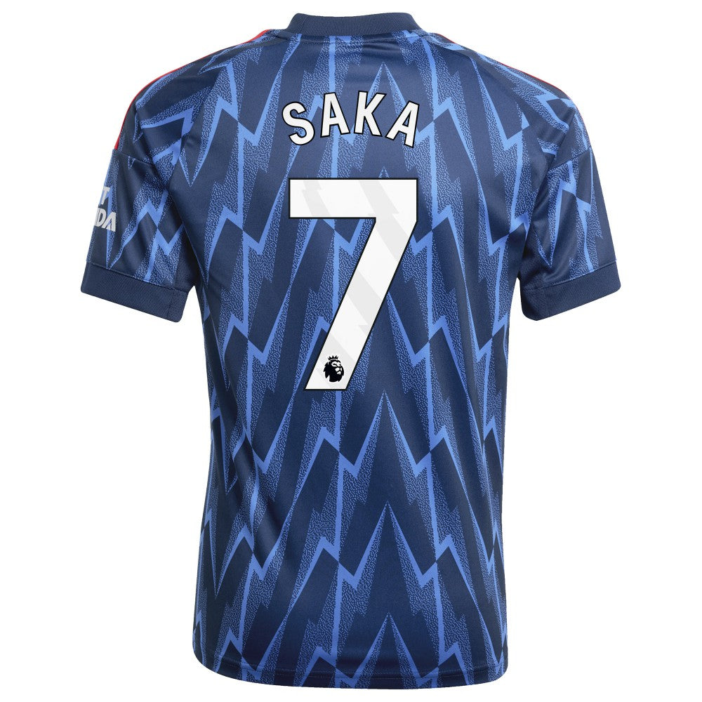 Bukayo Saka Arsenal Youth 2025/26 Away Replica Player Jersey Blue | Adidas Online