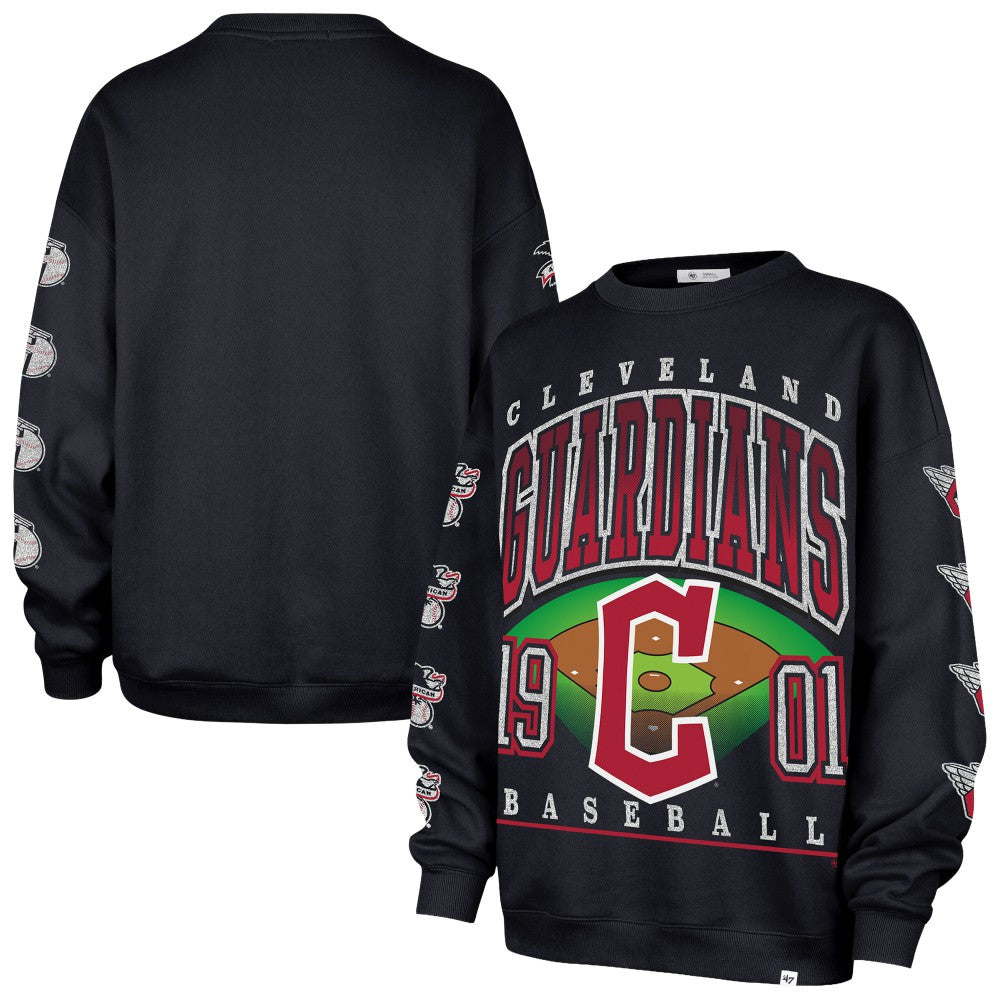 Cleveland Guardians '47 Women's Trendy Team Go Big Oversized Sweatshirt - MLB