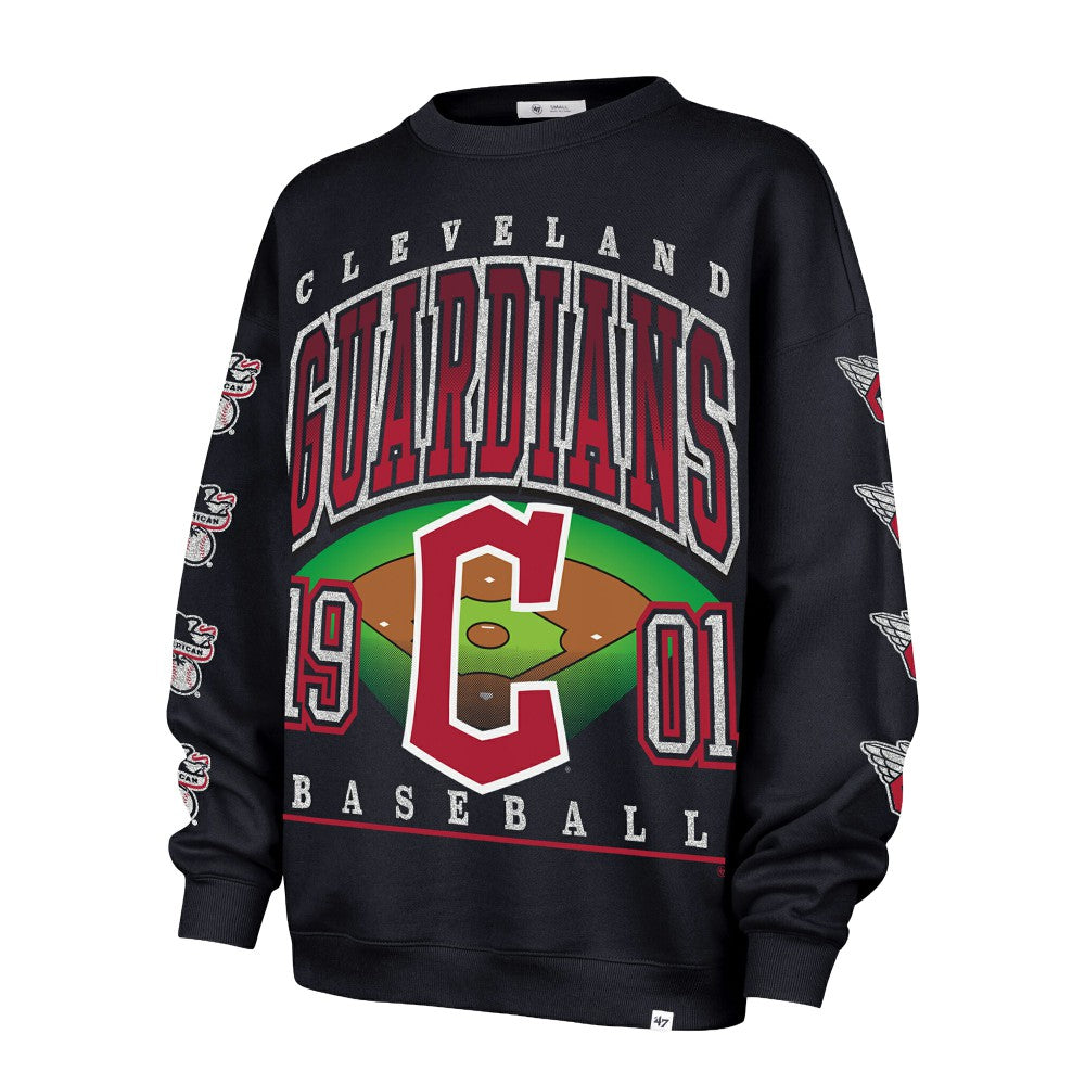 Cleveland Guardians '47 Women's Trendy Team Go Big Oversized Sweatshirt - MLB