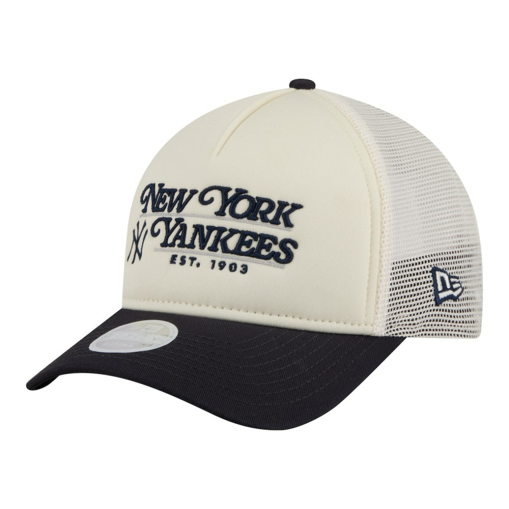 New York Yankees New Era Women's Retro 9FORTY M-Crown A-Frame Trucker Adjustable Hat - MLB