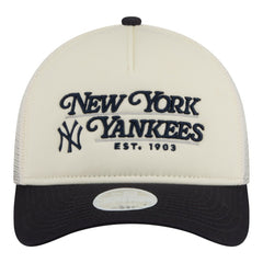 New York Yankees New Era Women's Retro 9FORTY M-Crown A-Frame Trucker Adjustable Hat - MLB