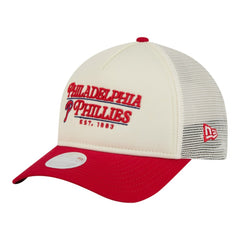 Philadelphia Phillies New Era Women's Retro 9FORTY M-Crown A-Frame Trucker Adjustable Hat - MLB