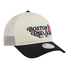 Boston Red Sox New Era Women's Retro 9FORTY M-Crown A-Frame Trucker Adjustable Hat - MLB