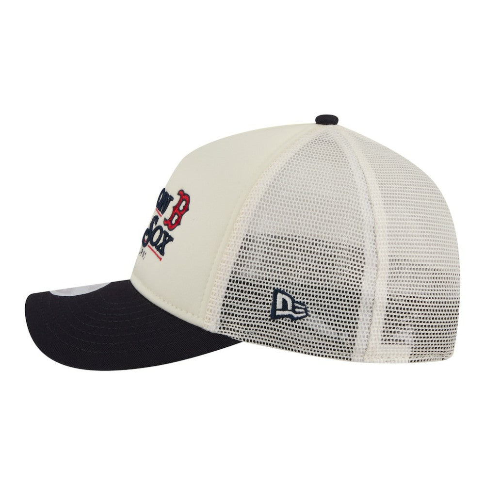 Boston Red Sox New Era Women's Retro 9FORTY M-Crown A-Frame Trucker Adjustable Hat - MLB