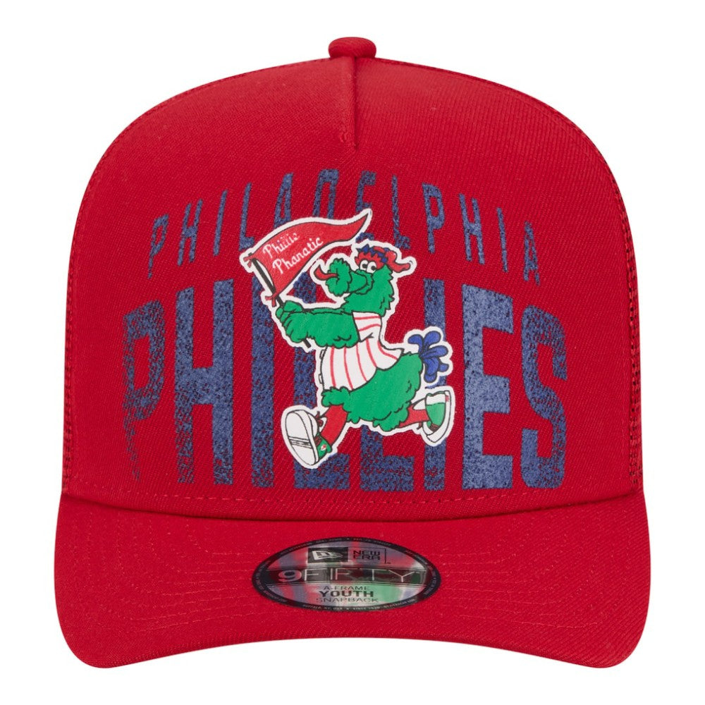Philadelphia Phillies New Era Youth Logo Fade A-Frame 9FIFTY Snapback Hat - MLB
