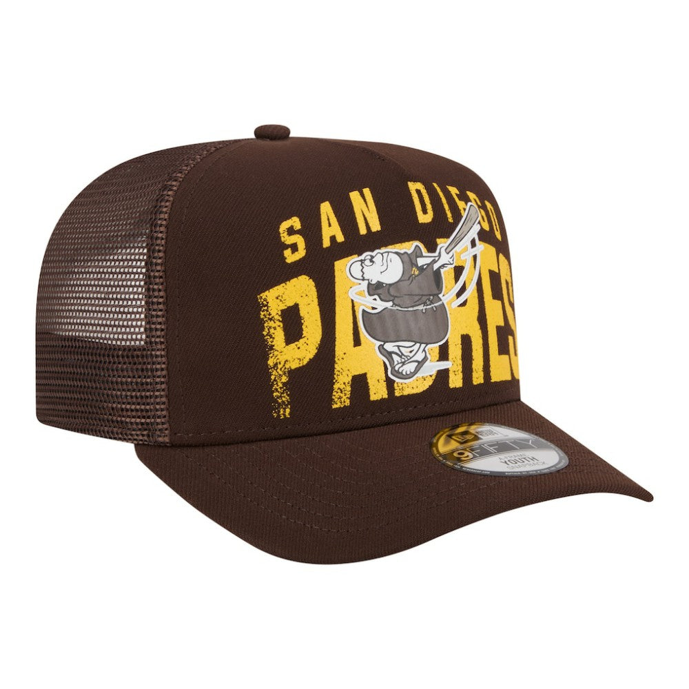 San Diego Padres New Era Youth Logo Fade A-Frame 9FIFTY Snapback Hat - MLB