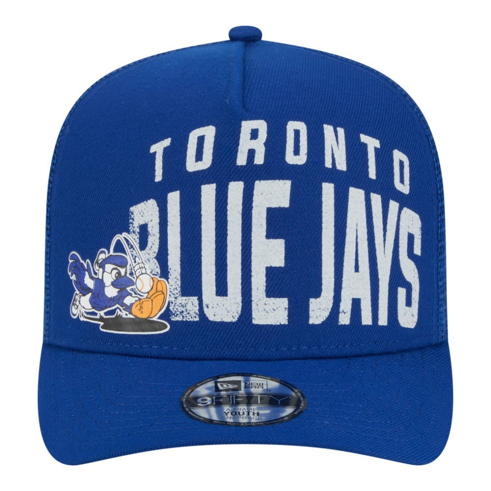 Toronto Blue Jays New Era Youth Logo Fade A-Frame 9FIFTY Snapback Hat - MLB