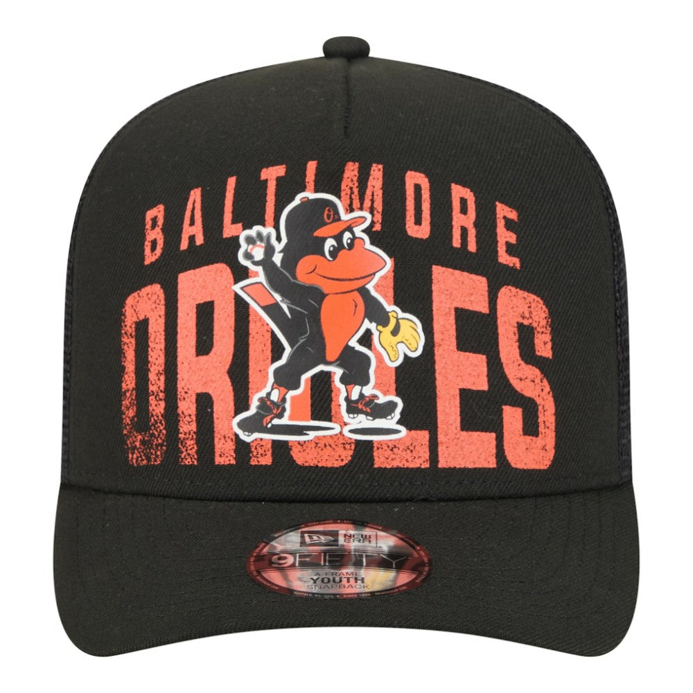 Baltimore Orioles New Era Youth Logo Fade A-Frame 9FIFTY Snapback Hat - MLB