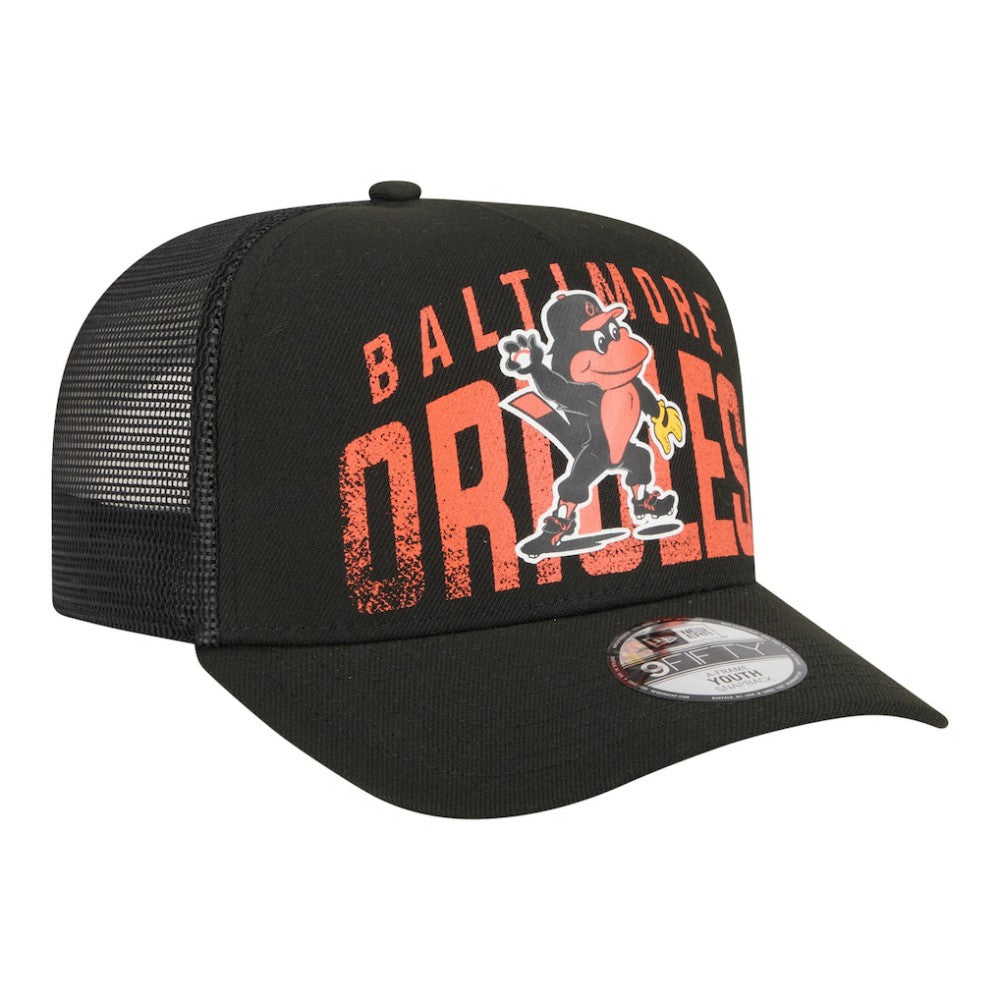 Baltimore Orioles New Era Youth Logo Fade A-Frame 9FIFTY Snapback Hat - MLB
