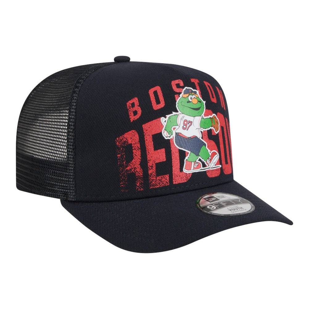 Boston Red Sox New Era Youth Logo Fade A-Frame 9FIFTY Snapback Hat - MLB