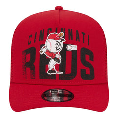 Cincinnati Reds New Era Youth Logo Fade A-Frame 9FIFTY Snapback Hat - MLB