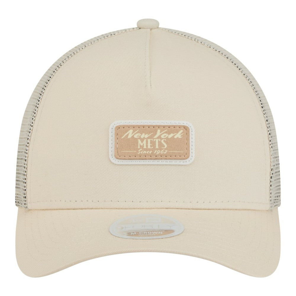 New York Mets New Era Women's Tonal Patch 9FORTY M-Crown A-Frame Trucker Adjustable Hat - MLB