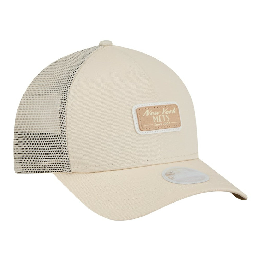 New York Mets New Era Women's Tonal Patch 9FORTY M-Crown A-Frame Trucker Adjustable Hat - MLB