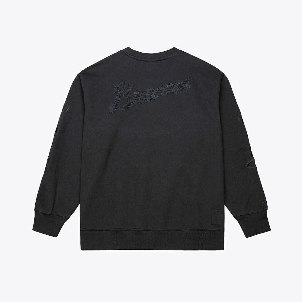 Atlanta Braves Mitchell & Ness Phantom Fleece Crewneck Sweatshirt - MLB