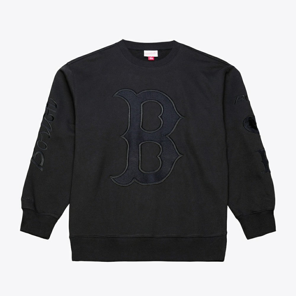 Boston Red Sox Mitchell & Ness Phantom Fleece Crewneck Sweatshirt - MLB