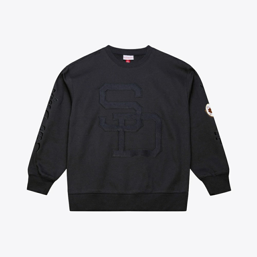San Diego Padres Mitchell & Ness Phantom Fleece Crewneck Sweatshirt - MLB