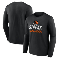Cincinnati Bengals Streak Long Sleeve T-Shirt Black | NFL