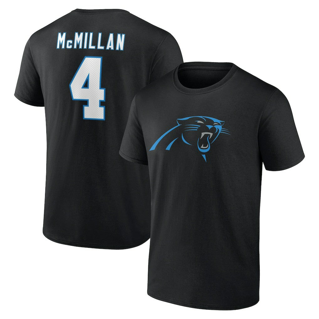 Tetairoa McMillan Carolina Panthers Icon Name & Number T-Shirt Black | NFL