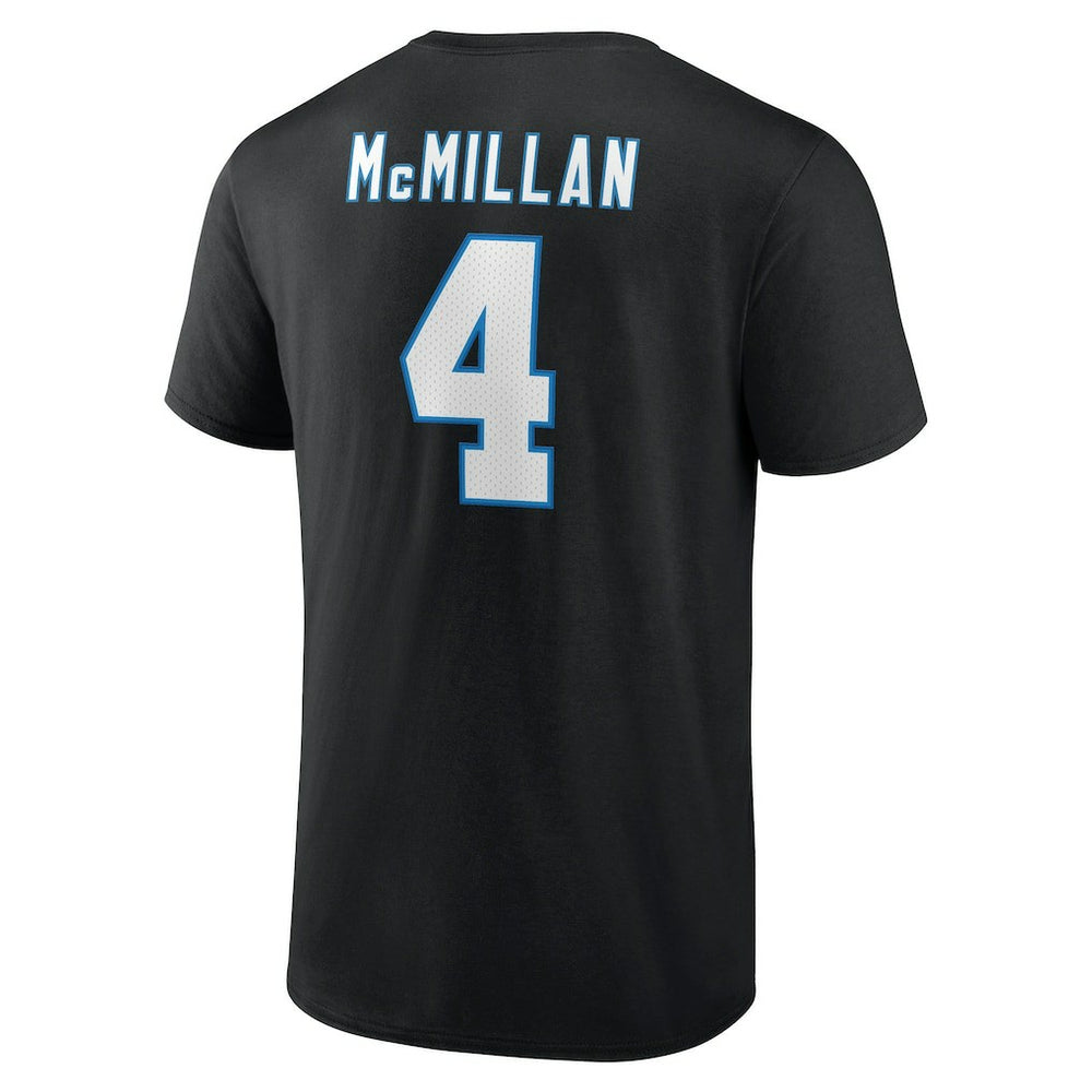 Tetairoa McMillan Carolina Panthers Icon Name & Number T-Shirt Black | NFL