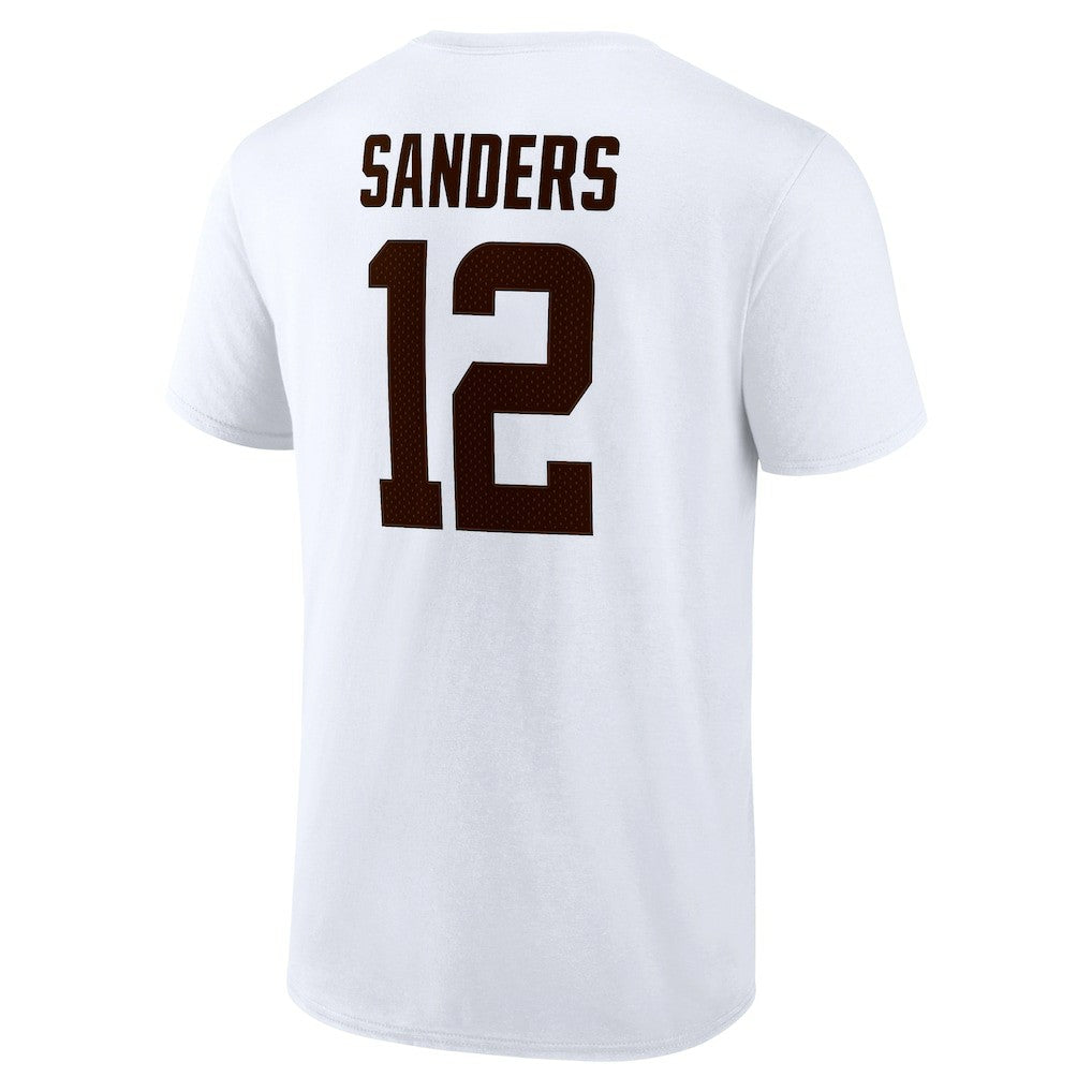 Shedeur Sanders Cleveland Browns Icon Name & Number T-Shirt White | NFL