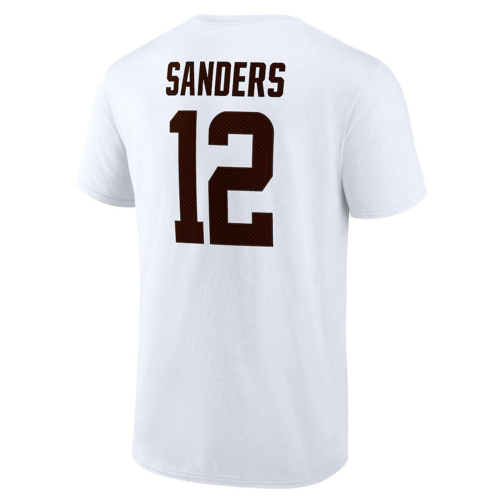 Shedeur Sanders Cleveland Browns Icon Name & Number T-Shirt White | NFL