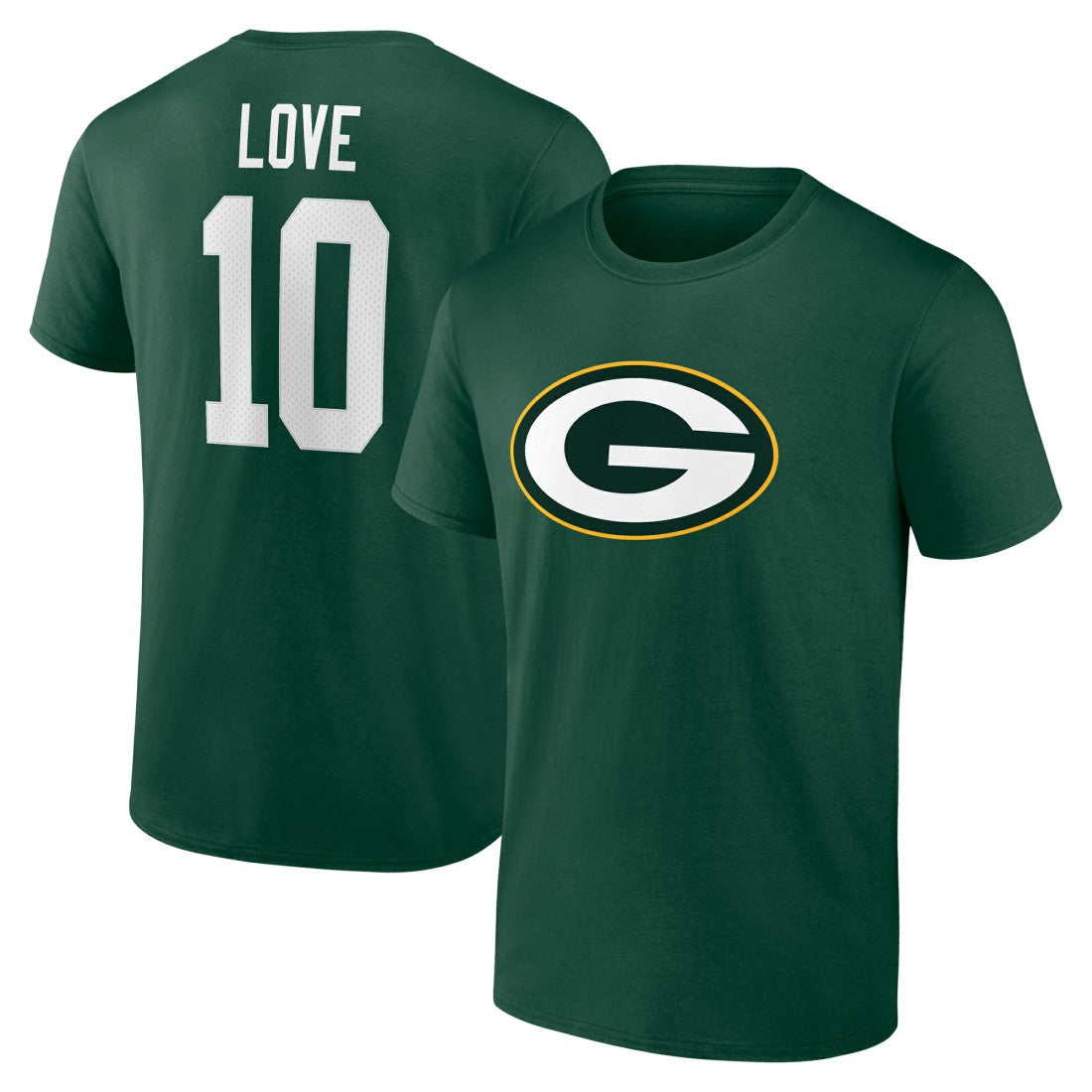 Jordan Love Green Bay Packers Icon Name & Number T-Shirt Green | NFL