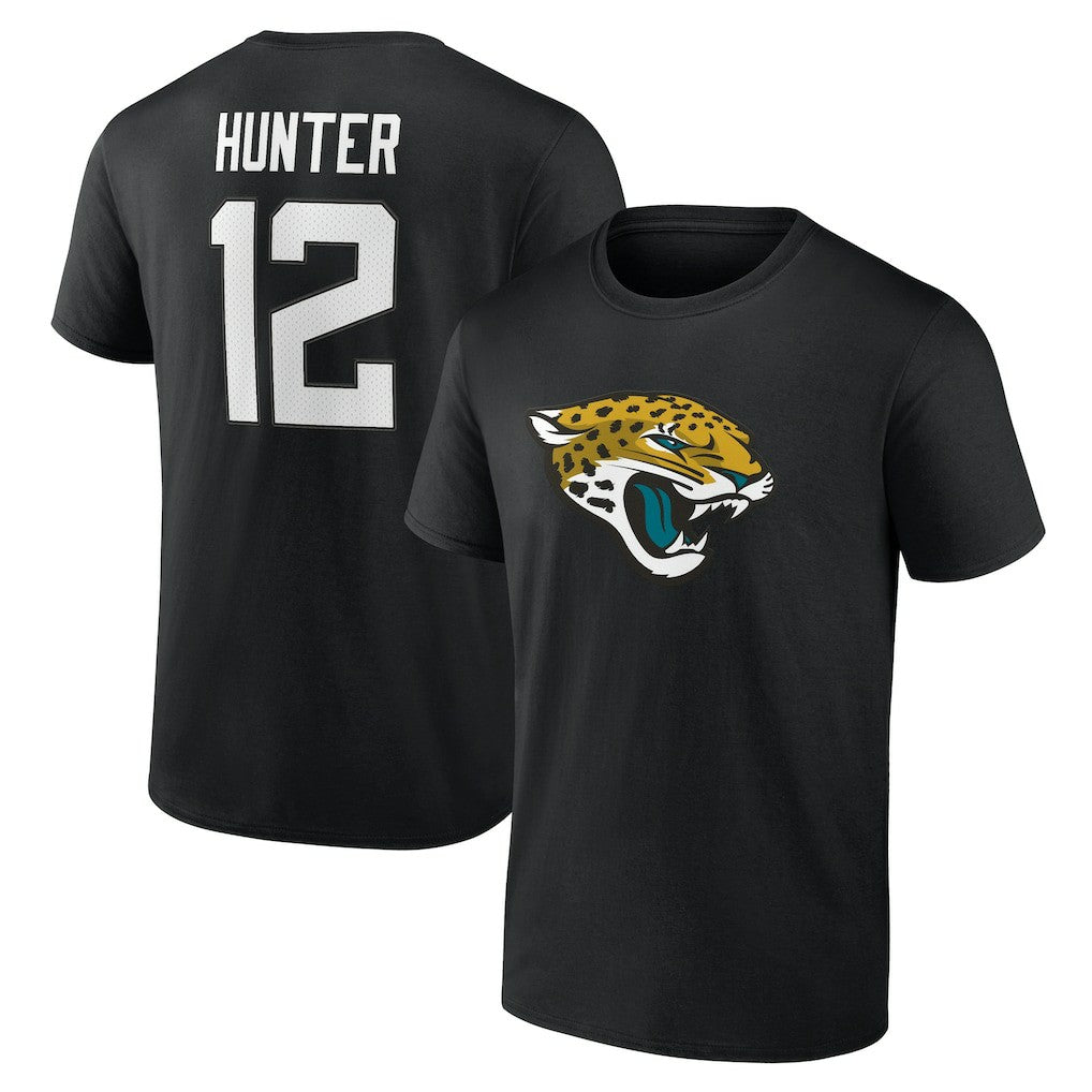 Travis Hunter Jacksonville Jaguars Icon Name & Number T-Shirt Black | NFL
