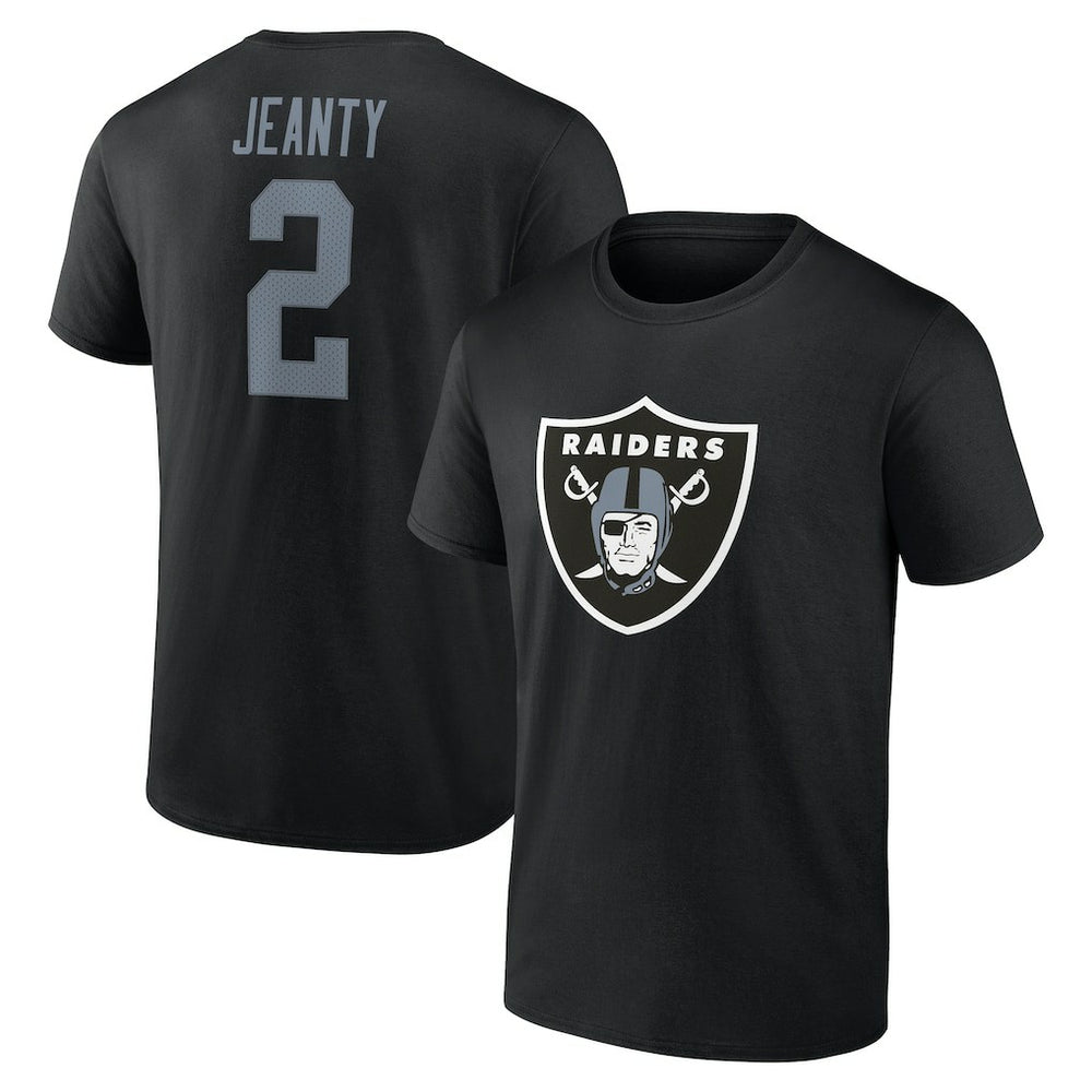 Ashton Jeanty Las Vegas Raiders Icon Name & Number T-Shirt Black | NFL