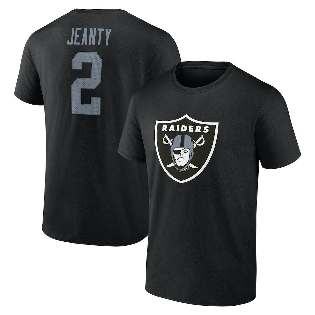 Ashton Jeanty Las Vegas Raiders Icon Name & Number T-Shirt Black | NFL