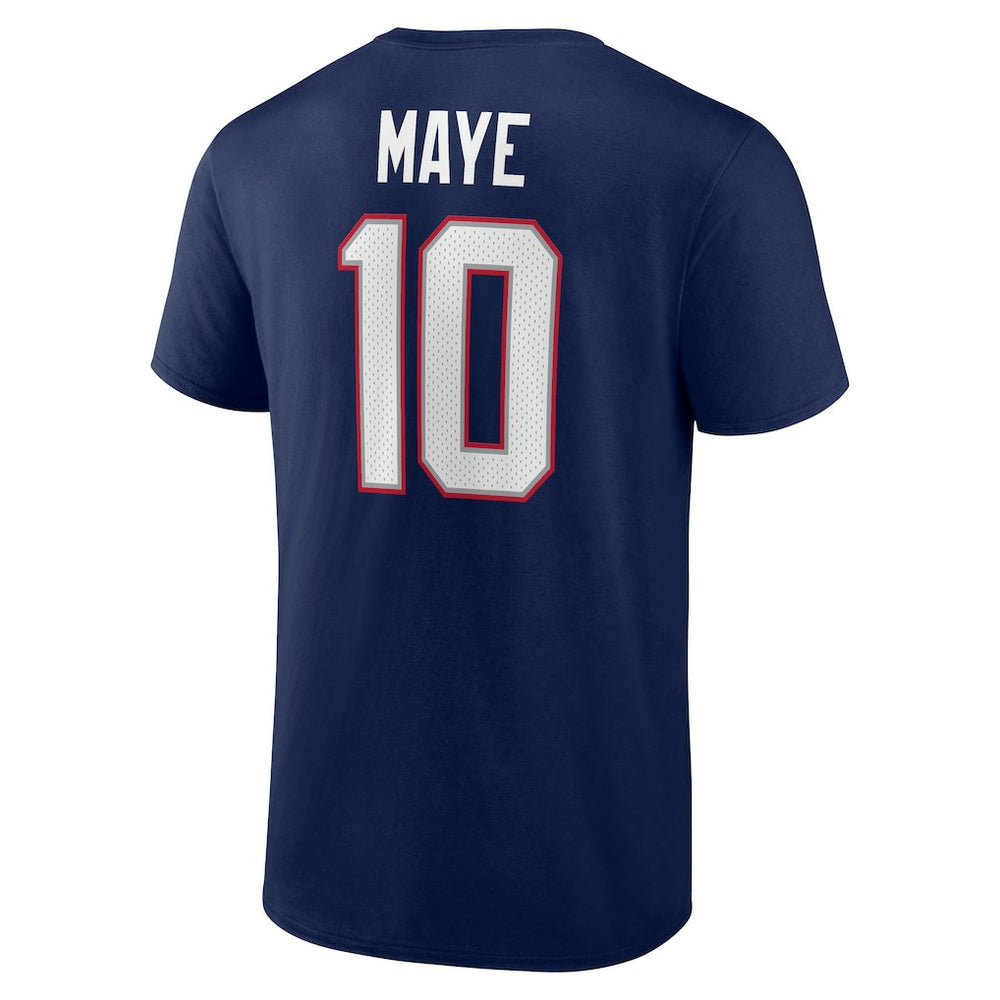Drake Maye New England Patriots Icon Name & Number T-Shirt Navy | NFL