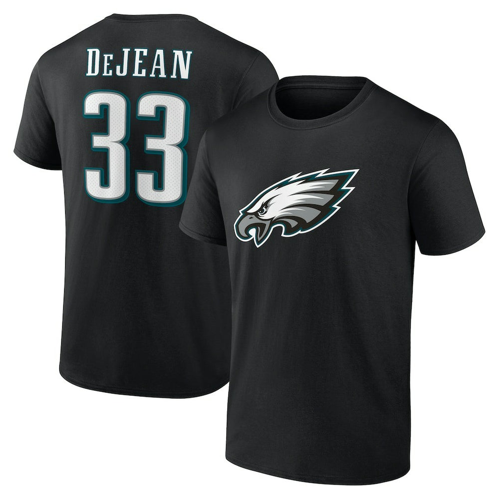 Cooper DeJean Philadelphia Eagles Icon Name & Number T-Shirt Black | NFL