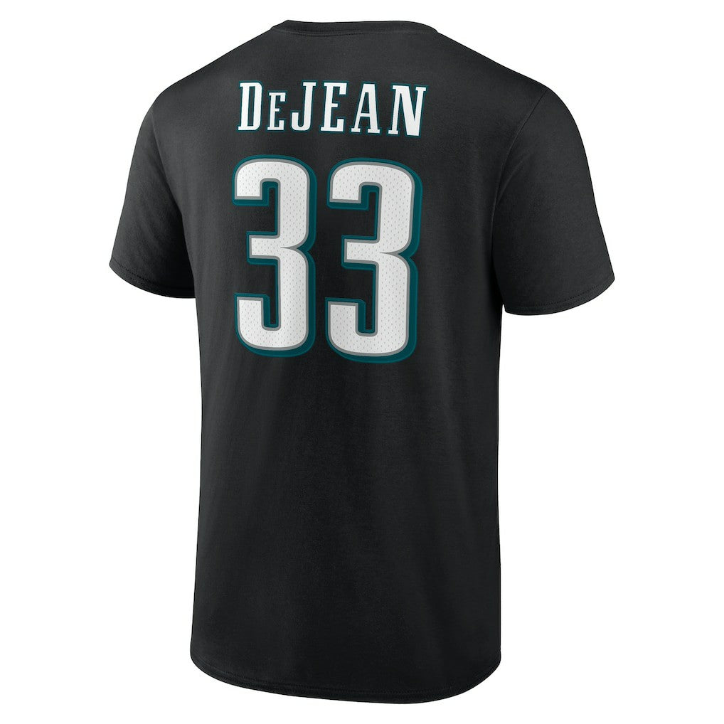 Cooper DeJean Philadelphia Eagles Icon Name & Number T-Shirt Black | NFL