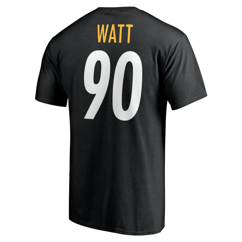 T.J. Watt Pittsburgh Steelers Icon Name & Number T-Shirt Black | NFL