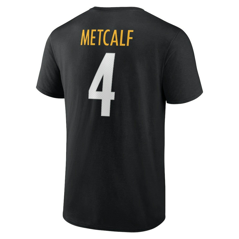 DK Metcalf Pittsburgh Steelers Icon Name & Number T-Shirt Black | NFL