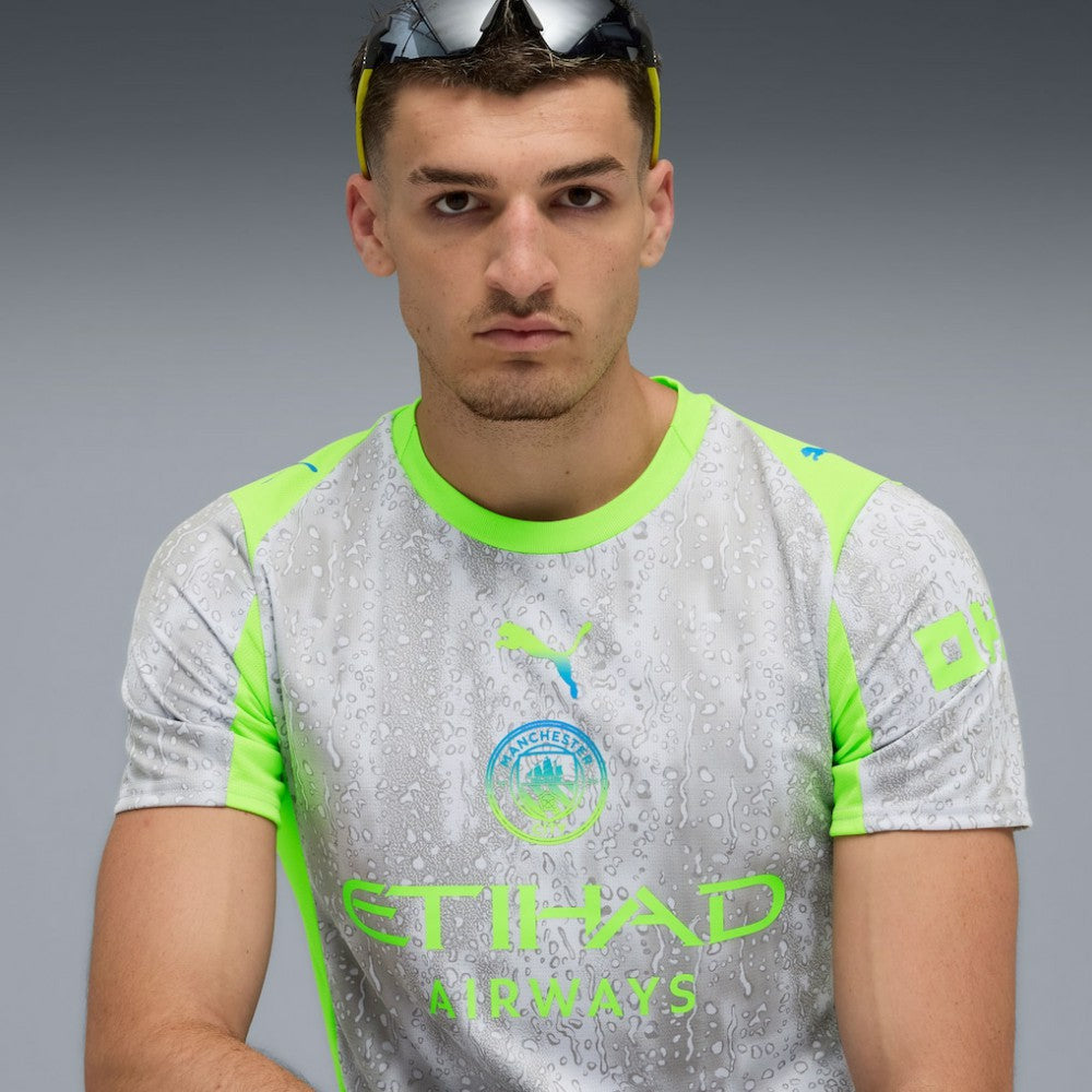 Manchester City 2025/26 Third Replica Jersey Gray/Neon Green | Puma discount