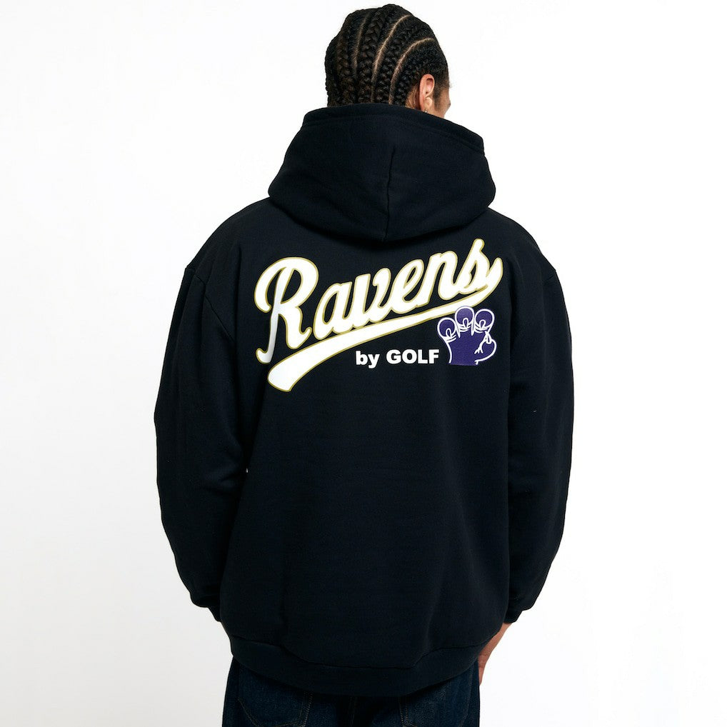 Baltimore Ravens Golf Wang Unisex Cutout Hoodie Black | NFL