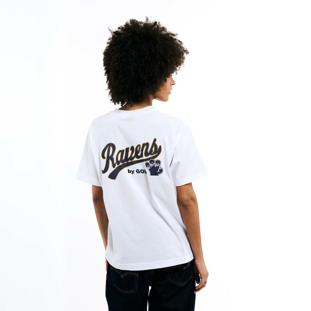 Baltimore Ravens Golf Wang Unisex Cutout T-Shirt White | NFL