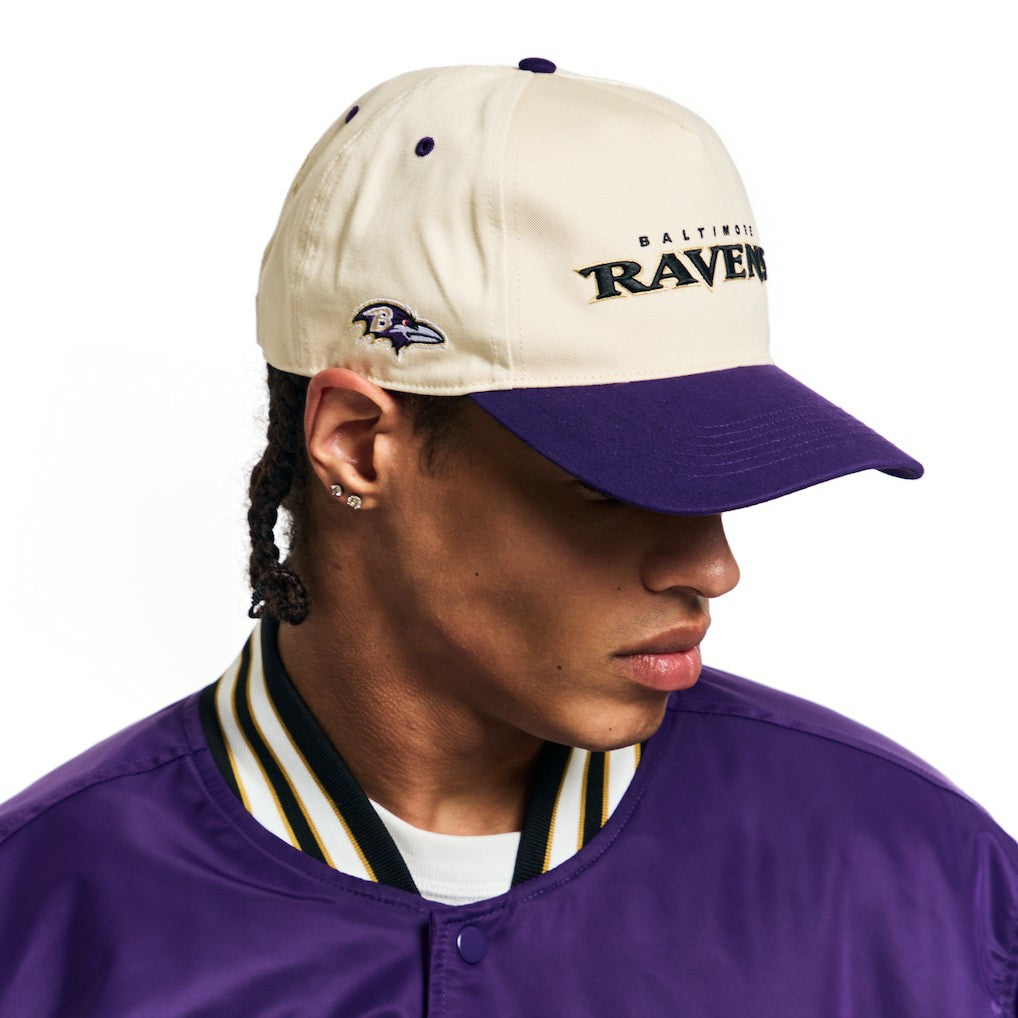 Baltimore Ravens Golf Wang Unisex Snapback Hat Cream/Purple | NFL