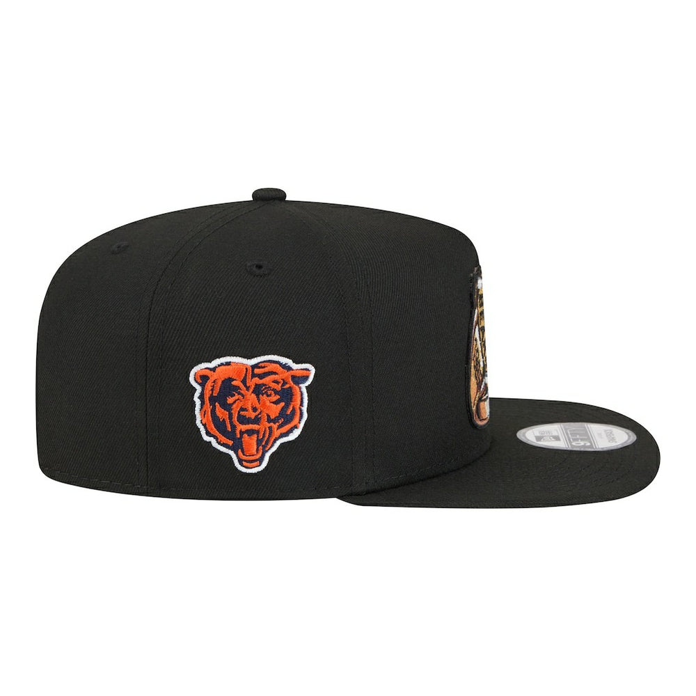 Chicago Bears New Era Super Bowl Ring 9FIFTY A-Frame Adjustable Hat Black | NFL