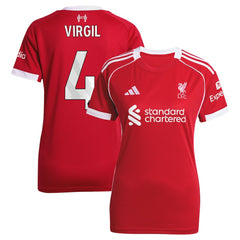 Virgil van Dijk Liverpool Women's 2025/26 Home Replica Jersey Red | Adidas discount