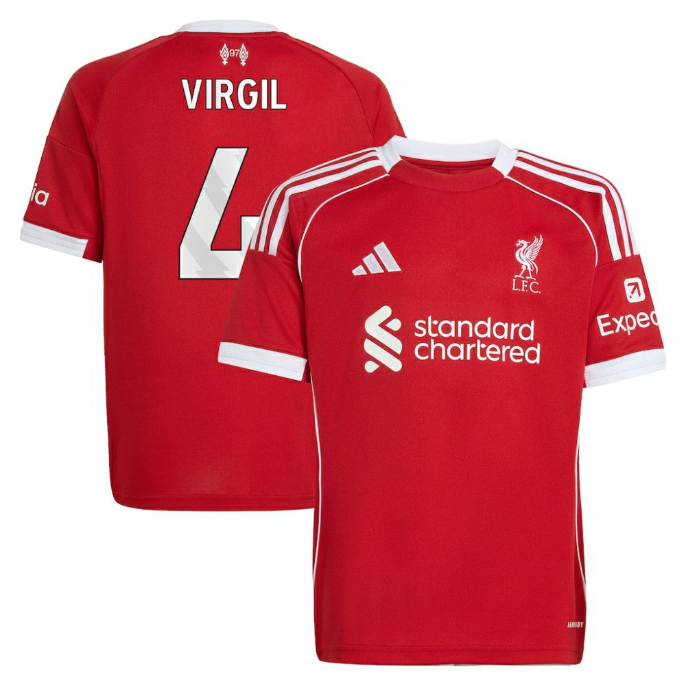 Virgil van Dijk Liverpool Youth 2025/26 Home Replica Jersey Red | Adidas Sale