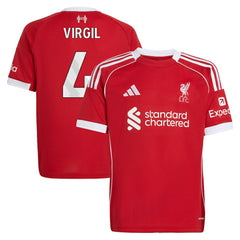 Virgil van Dijk Liverpool Youth 2025/26 Home Replica Jersey Red | Adidas Sale