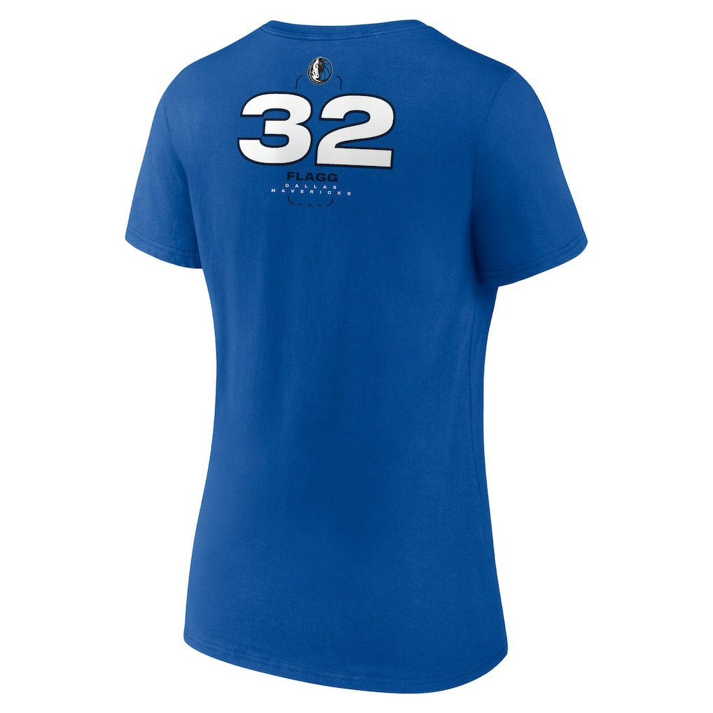 Cooper Flagg Dallas Mavericks Women's Name & Number V-Neck T-Shirt Blue - NBA
