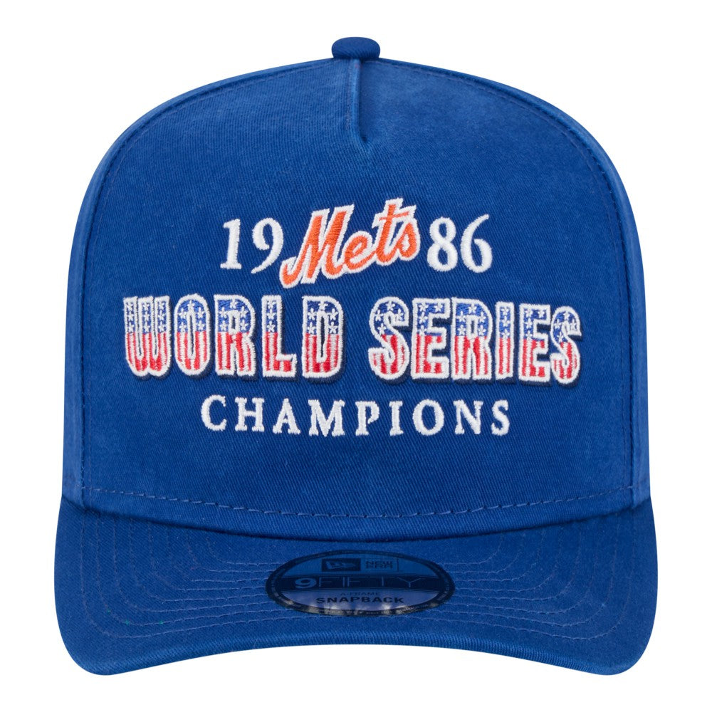 New York Mets New Era 1986 World Series Champions Throwback 9FIFTY A-Frame Snapback Hat - MLB