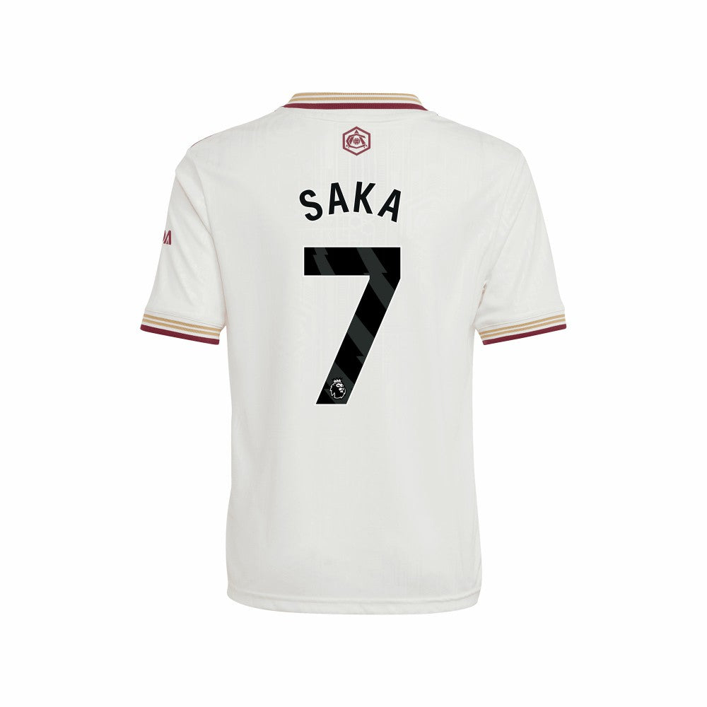 Bukayo Saka Arsenal Youth 2025/26 Third Replica Player Jersey White | Adidas Online
