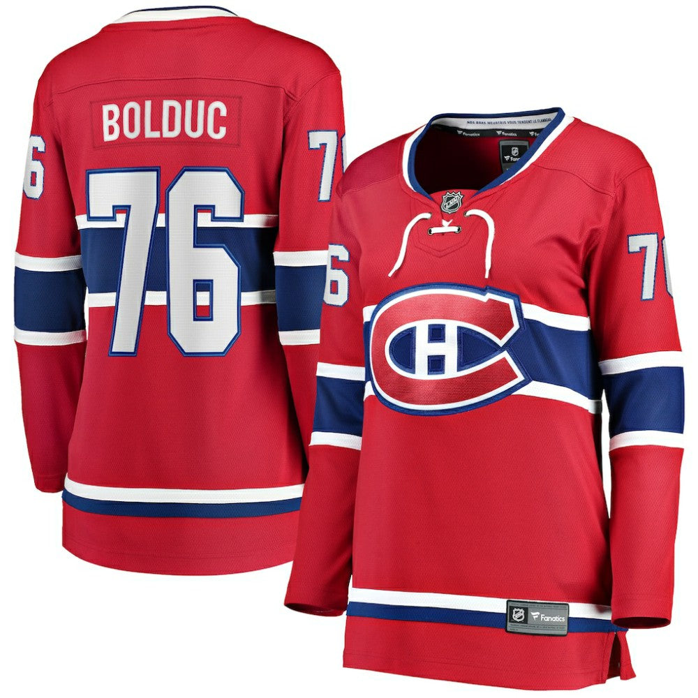 Zack Bolduc Montreal Canadiens Fanatics Women's Home Breakaway Jersey - Red - NHL